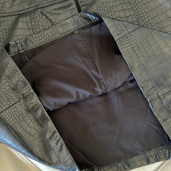 Catherine Malandrino Black Leather Skirt Size 8 - Picture 5 of 5